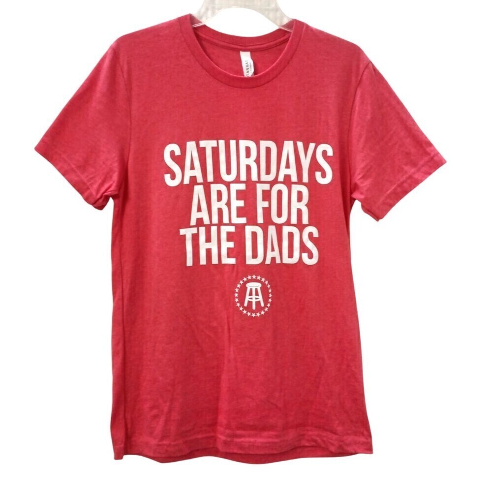 Barstool Sports Saturdays Are For The Dads Graphic Tshirt Mens Medium Red